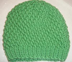 Mütze Perlmuster grün